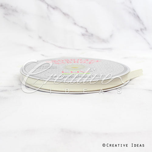 3/8" Grosgrain Ribbon - 50 Yards (Ivory)