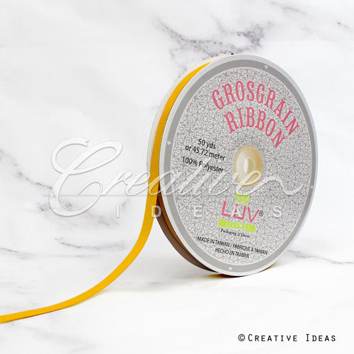 3/8" Grosgrain Ribbon - 50 Yards (Light Gold)