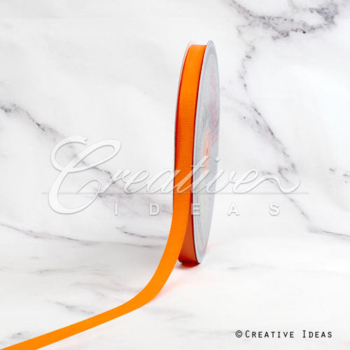 3/8" Grosgrain Ribbon - 50 Yards (Neon Orange)