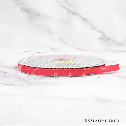 3/8" Grosgrain Ribbon - 50 Yards (Neon Pink)