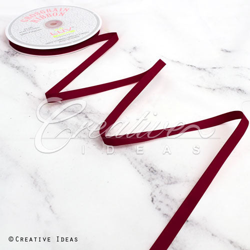 3/8" Grosgrain Ribbon - 50 Yards (Wine)