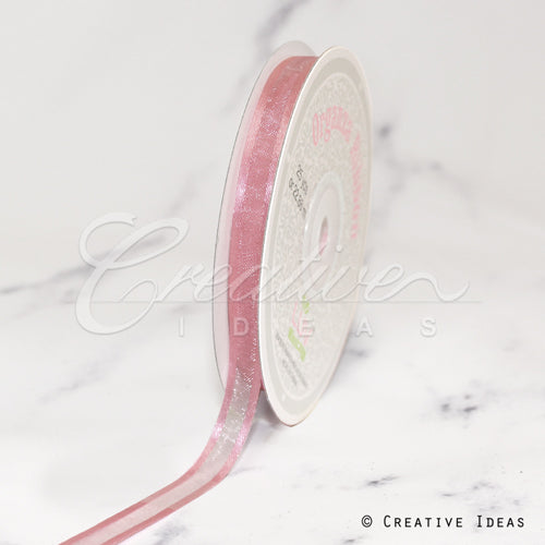 3/8" Organza With Satin Edge Ribbon - 25 Yards (Blush)