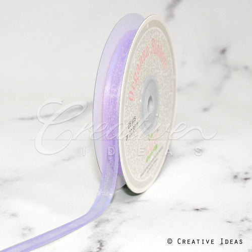 3/8" Organza With Satin Edge Ribbon - 25 Yards (Lavender)