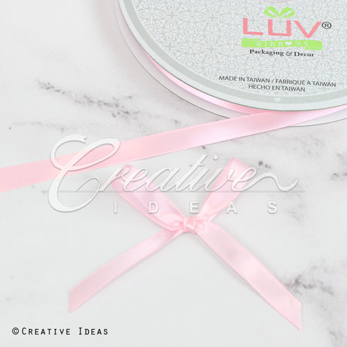 3/8" Single Face Satin-100 Yds (Frost Pink)