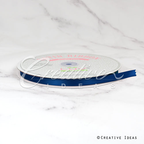 3/8" Single Face Satin-100 Yds (Midnight Blue)