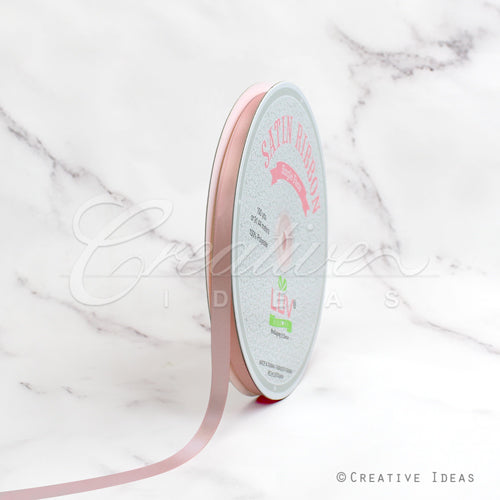 3/8" Single Face Satin Ribbon - 100 Yards (Mauve Pink)