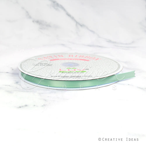 3/8" Single Face Satin Ribbon - 100 Yards (Sage)