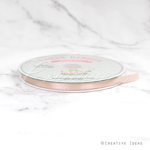 3/8" Single Face Satin Ribbon - 100 Yards (Oat)