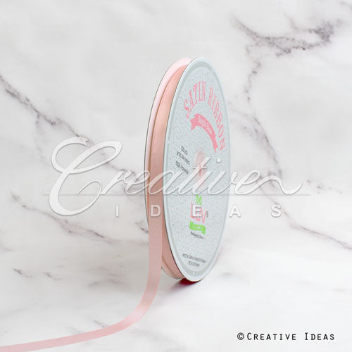 3/8" Single Face Satin Ribbon - 100 Yards (Blush)