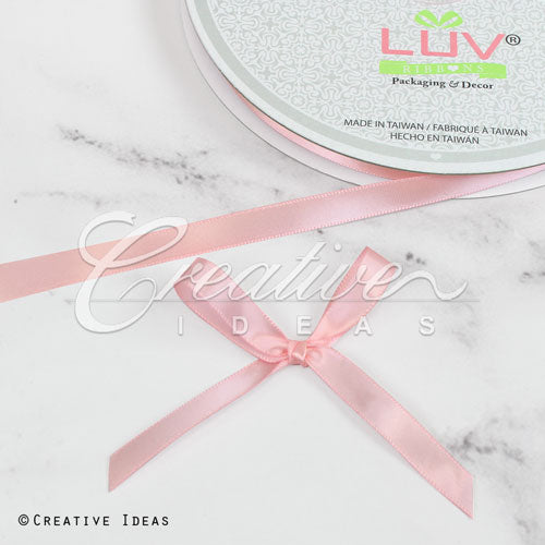 3/8" Single Face Satin Ribbon - 100 Yards (Blush)