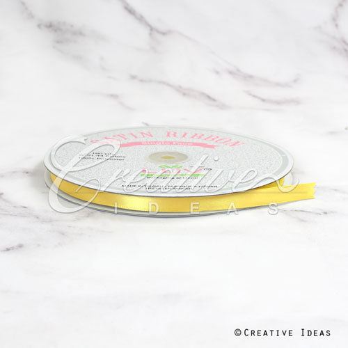 3/8" Single Face Satin Ribbon - 100 Yards (Daffodil)