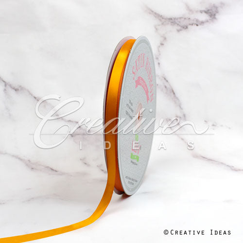 3/8" Single Face Satin Ribbon - 100 Yards (Light Gold)