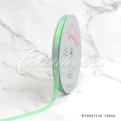 3/8" Single Face Satin Ribbon - 100 Yards (Mint Green)