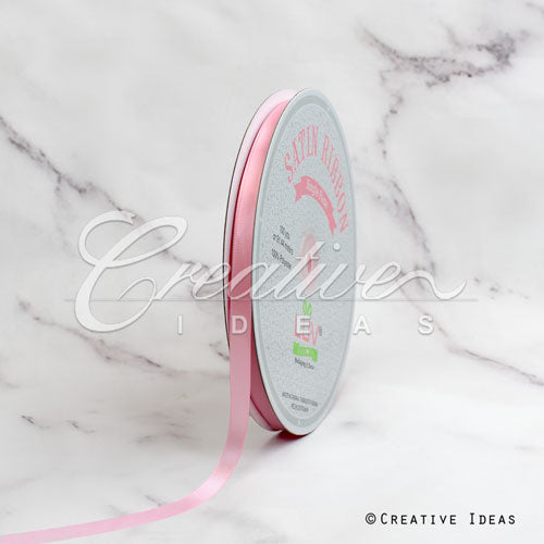 3/8" Single Face Satin Ribbon - 100 Yards (Pink)