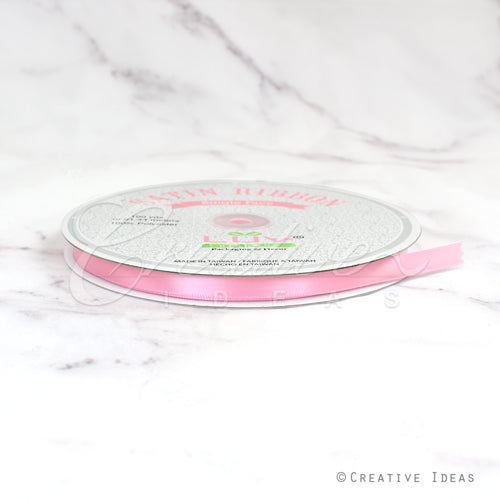 3/8" Single Face Satin Ribbon - 100 Yards (Rose)