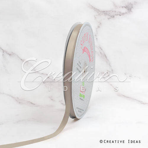 3/8" Single Face Satin Ribbon - 100 Yards (Toffee)