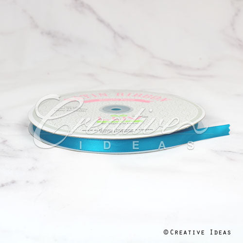 3/8" Single Face Satin Ribbon - 100 Yards (Turquoise)