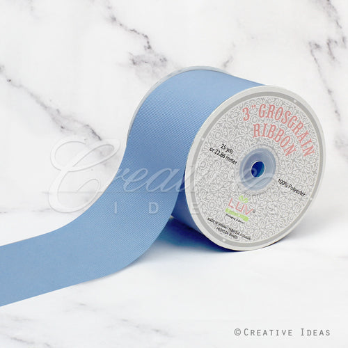 3" Grosgrain Ribbon - 25 Yards (Denim Blue)