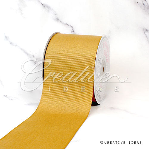 3" Grosgrain Ribbon - 25 Yards (Antique Gold)