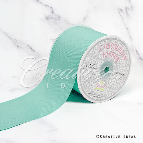 3" Grosgrain Ribbon - 25 Yards (Aqua)
