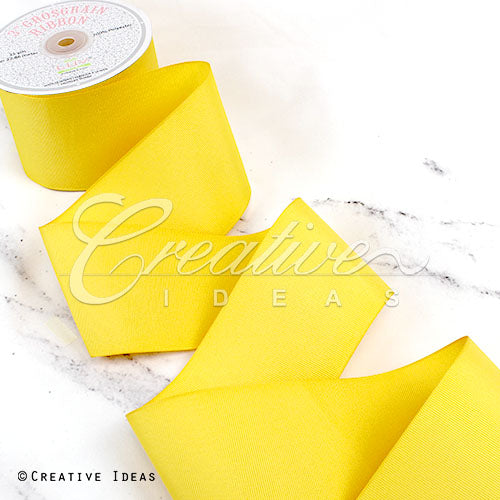 3" Grosgrain Ribbon - 25 Yards (Canary)