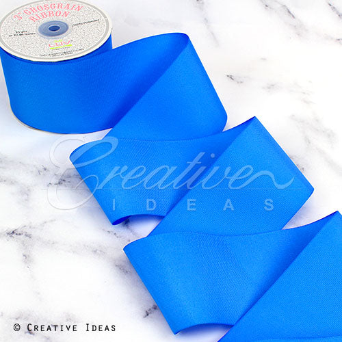 3" Grosgrain Ribbon - 25 Yards (Electric Blue)