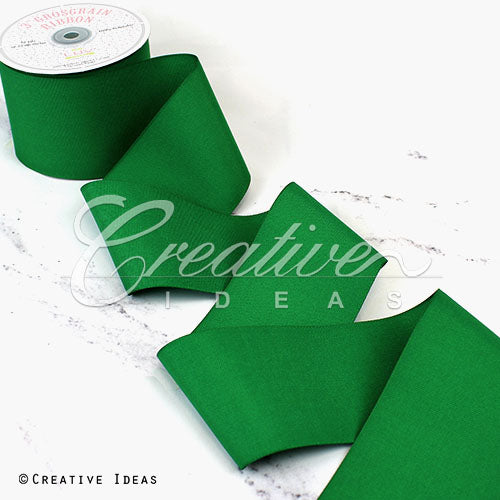3" Grosgrain Ribbon - 25 Yards (Emerald Green)