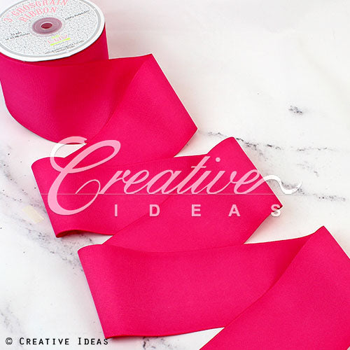 3" Grosgrain Ribbon - 25 Yards (Hot Pink)