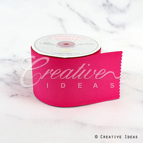 3" Grosgrain Ribbon - 25 Yards (Hot Pink)