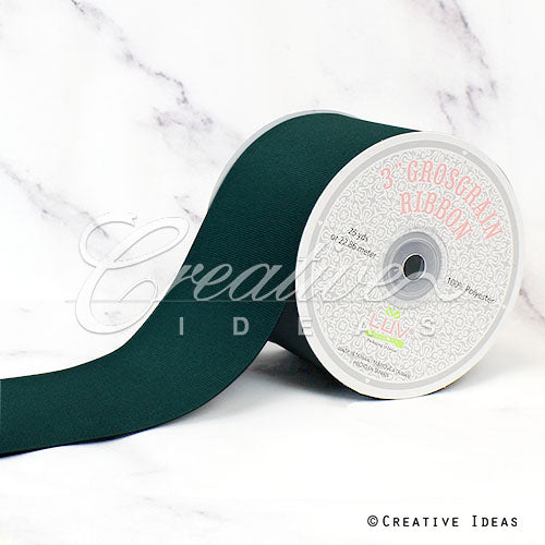 3" Grosgrain Ribbon - 25 Yards (Hunter Green)