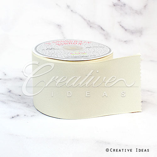 3" Grosgrain Ribbon - 25 Yards (Ivory)