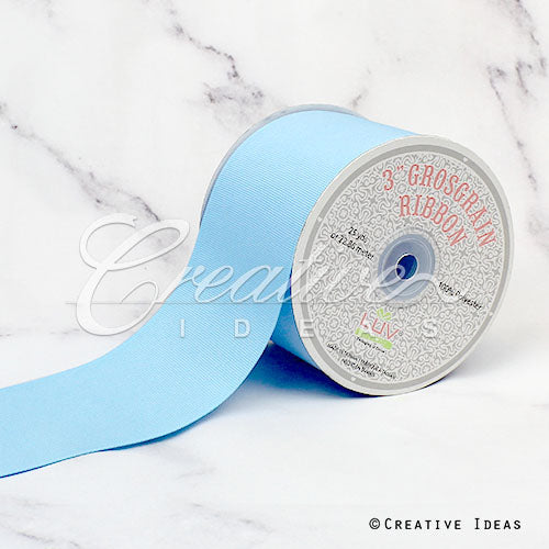 3" Grosgrain Ribbon - 25 Yards (Light Blue)