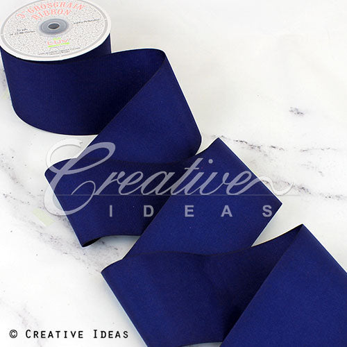3" Grosgrain Ribbon - 25 Yards (Navy Blue)