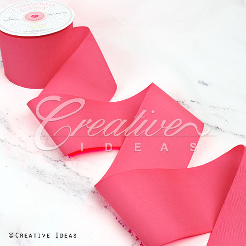 3" Grosgrain Ribbon - 25 Yards (Neon Pink)