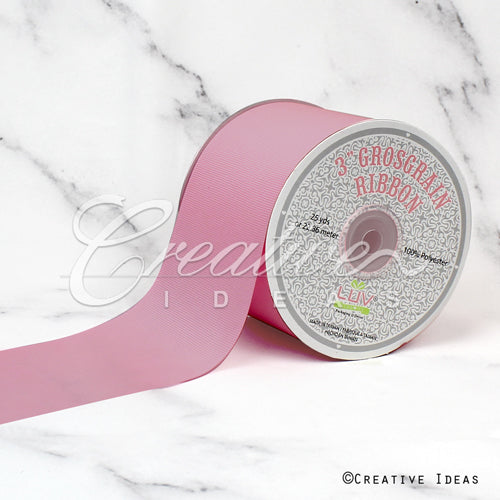3" Grosgrain Ribbon - 25 Yards (Rosy Mauve)