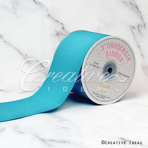 3" Grosgrain Ribbon - 25 Yards (Tropic Blue)