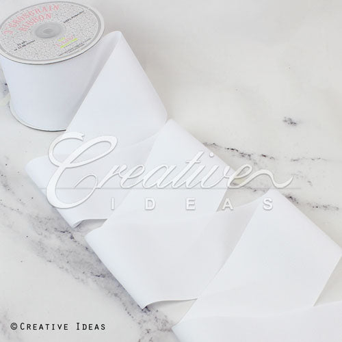 3" Grosgrain Ribbon - 25 Yards (White)