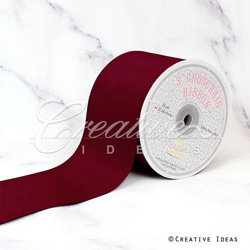 3" Grosgrain Ribbon - 25 Yards (Wine)