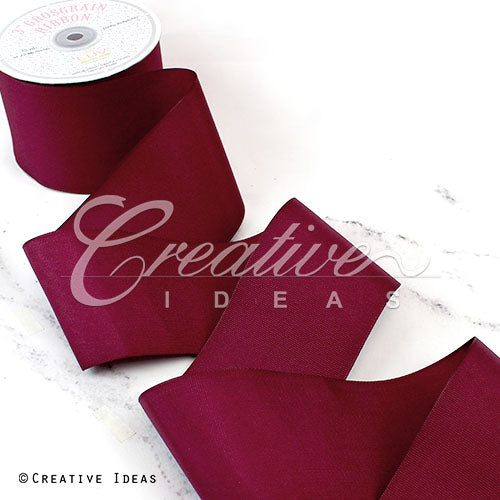 3" Grosgrain Ribbon - 25 Yards (Wine)