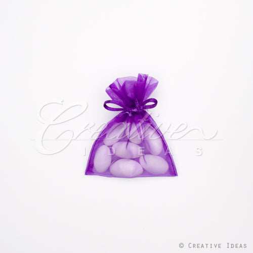 3"X4" Organza Pouch-Dozen (Purple)