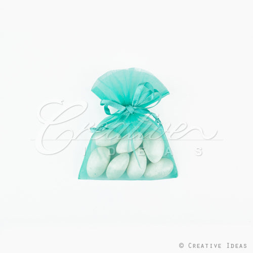 3"X4" Organza Pouch-Dozen (Tropic Blue)