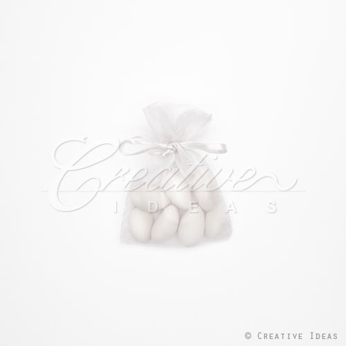 3"X4" Organza Pouch-Dozen (White)