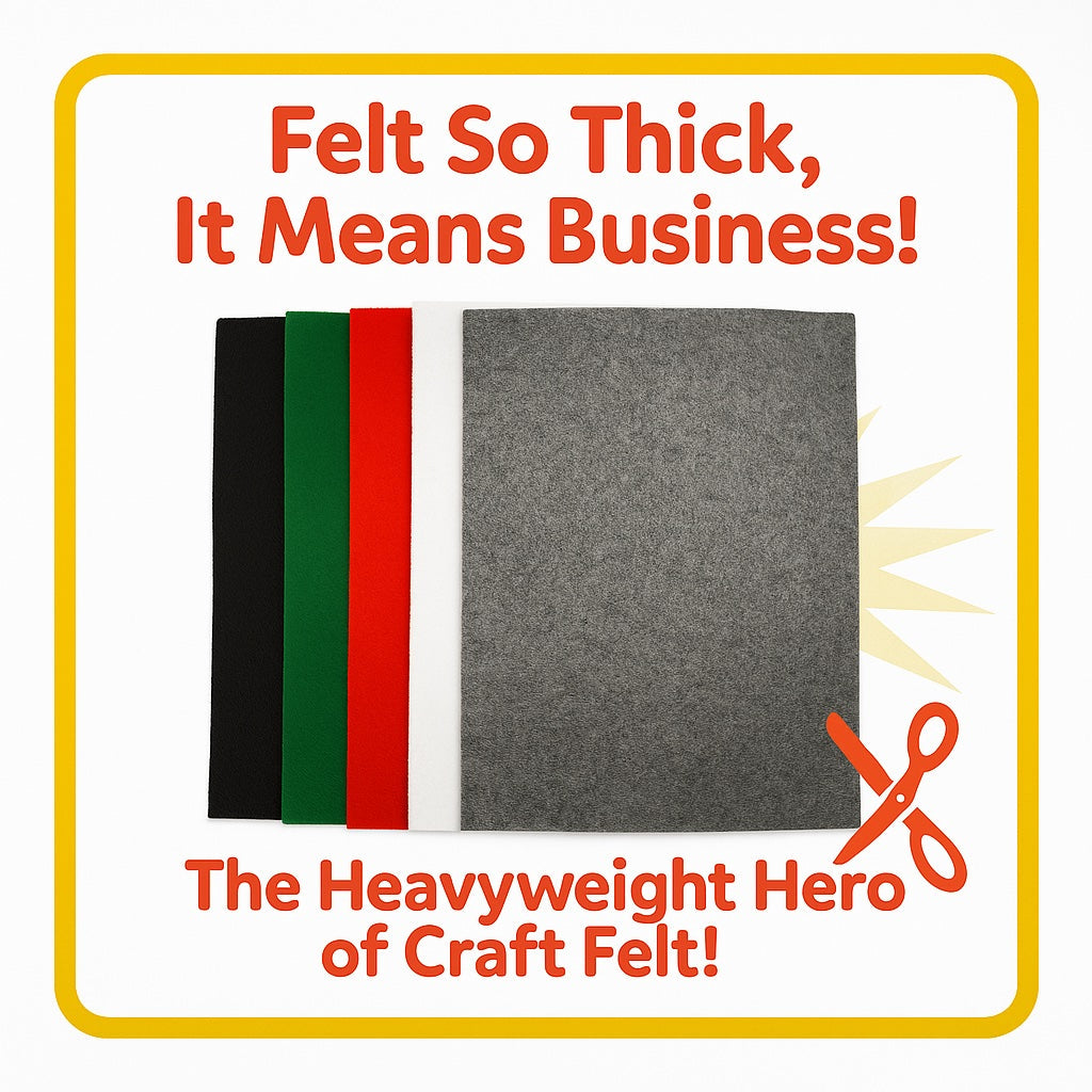 Acrylic Felt Sheets 9x12 3.2mm Thick