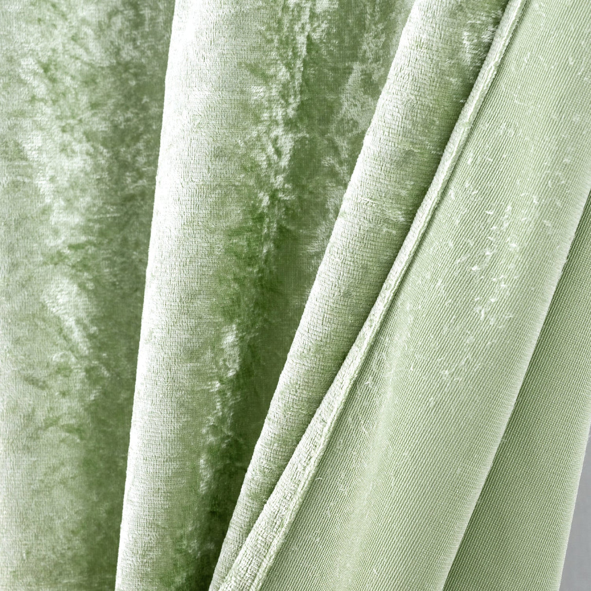 Velvet Backdrop Curtain Drape Panel 16 ft x 57 in Sage Green