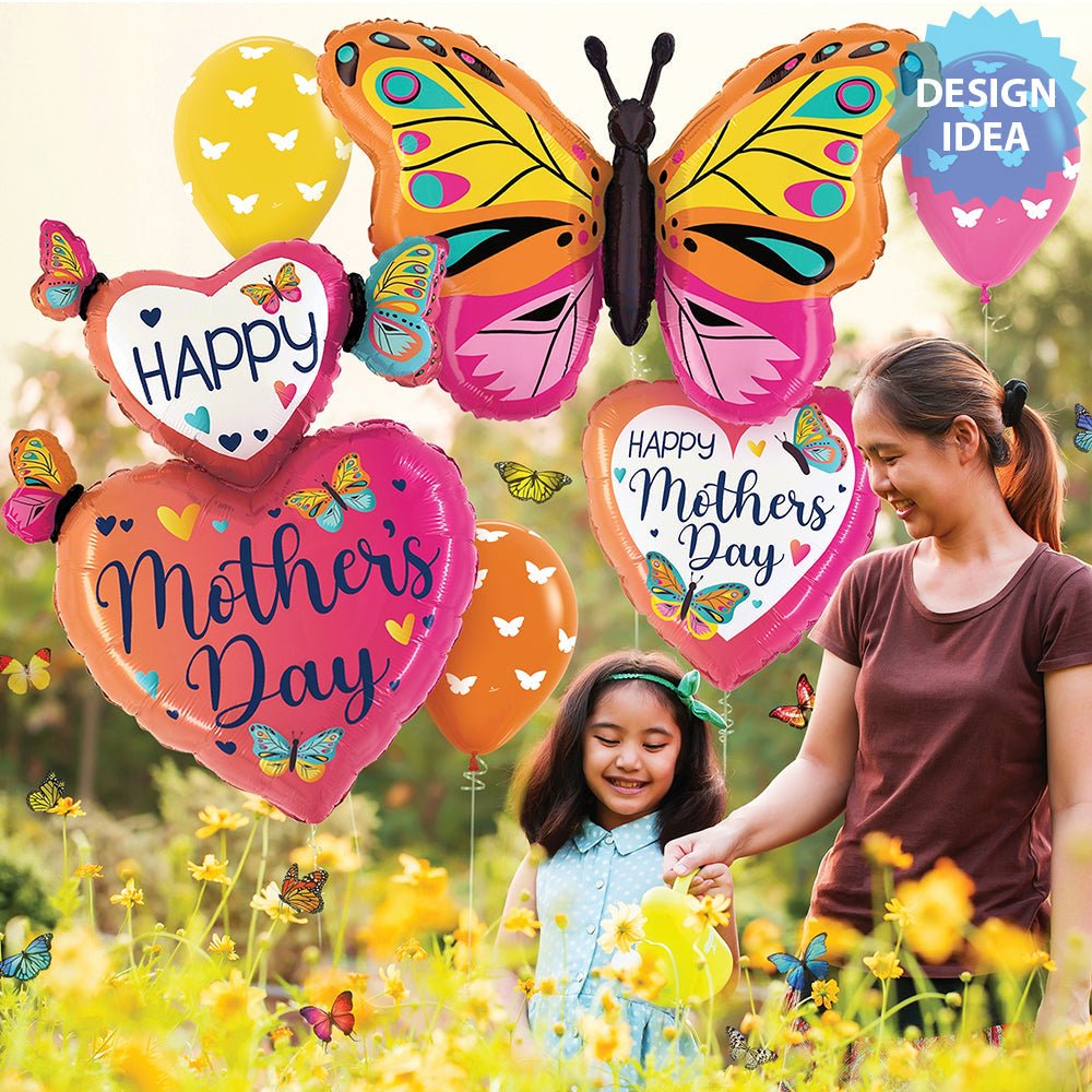Butterfly Foil Balloon 30 Inch Colorful