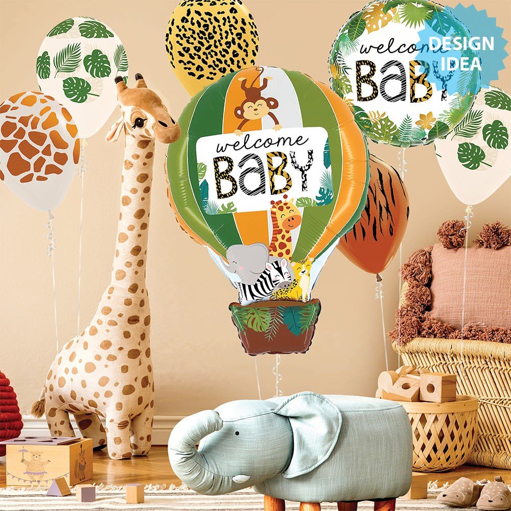 Jungle Animal Welcome Baby Foil Balloon
