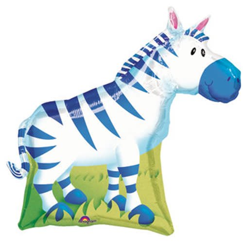 Zebra Foil Balloon 30 Inch Jungle