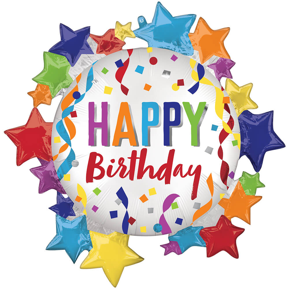 Star Foil Balloon Happy Birthday
