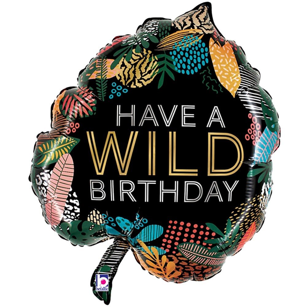 Foil Balloon Wild Birthday Tropical Leaf
