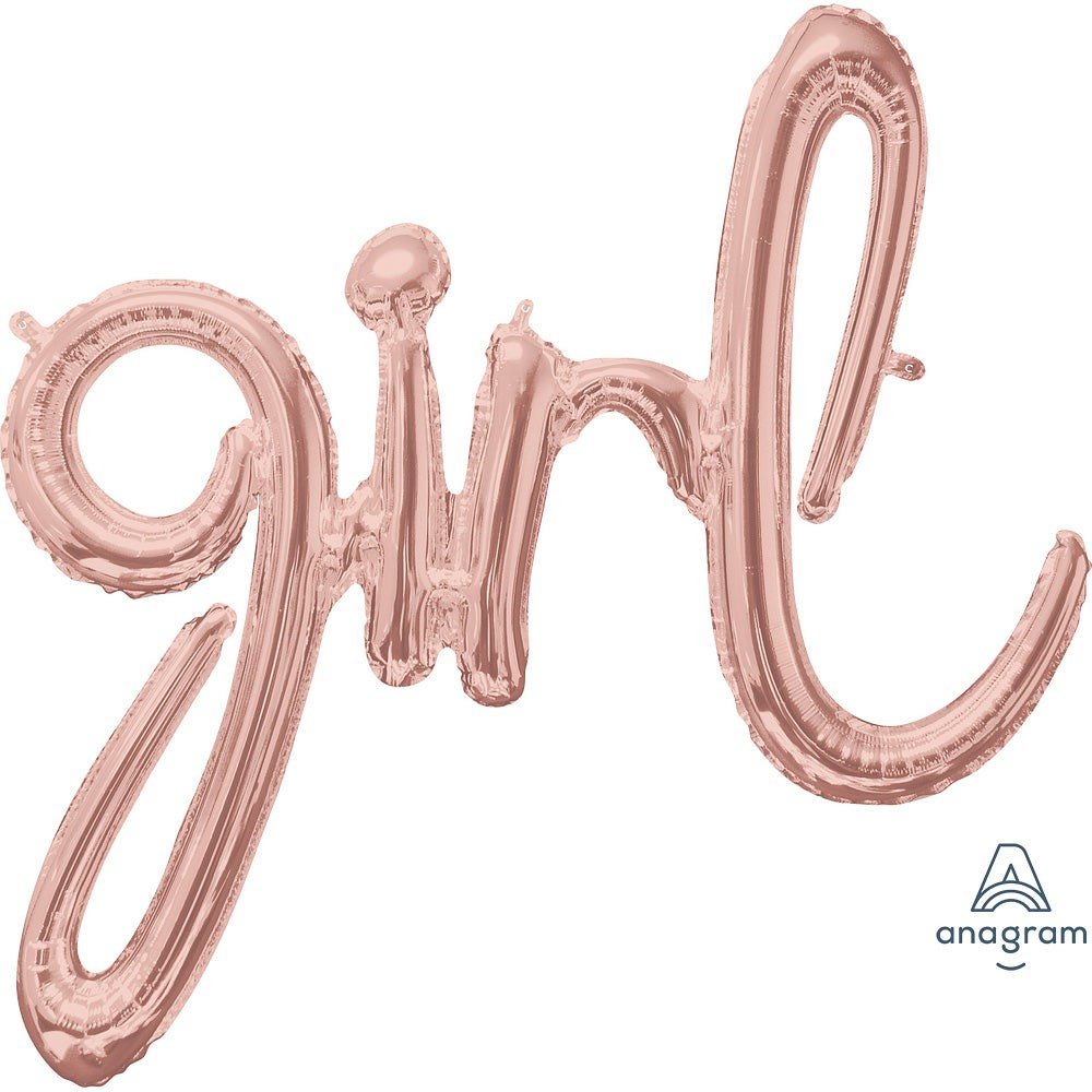 Foil Balloon Girl Rose Gold